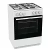 Fogão a gás independente Gorenje GG6A10WFFM, branco, placa de 4 bicos, forno a gás de 72 L, botões frontais