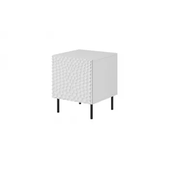Conjunto de mesas de cabeceira Cama Meble HOLE — 2 unid., 44×40,5×53,5 cm, branco mate, MDF/aglomerado, estrutura 16 mm