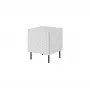 Cama Meble HOLE mesa de cabeceira, conjunto de 2 unidades, 44×40,5×53,5 cm, branco mate