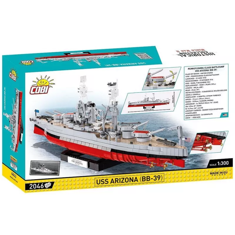 Blocos de construção USS Arizona BB-39 2046 peças
