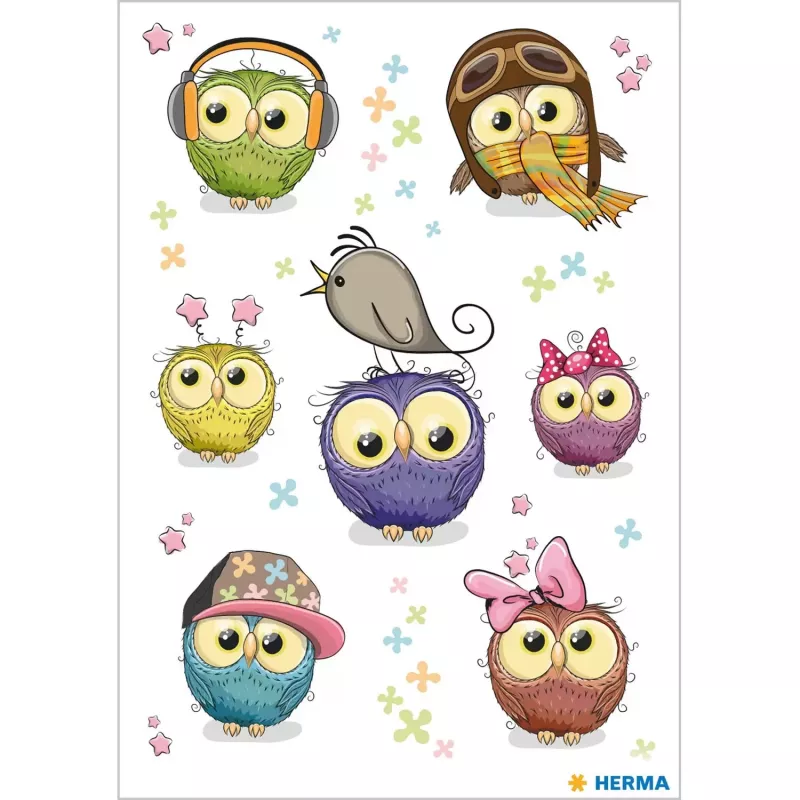 Autocolante decorativo HERMA 15399 multicolorido padrão de aves