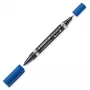 Marcador permanente Staedtler Lumocolor Duo ponta fina/redonda Azul