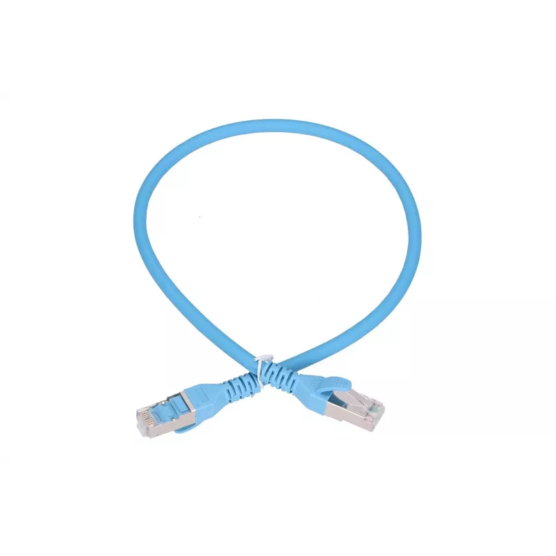 Cabo de rede Extralink LAN cabo de patch Cat.6A RJ-45 Cat6a 0,5 m azul