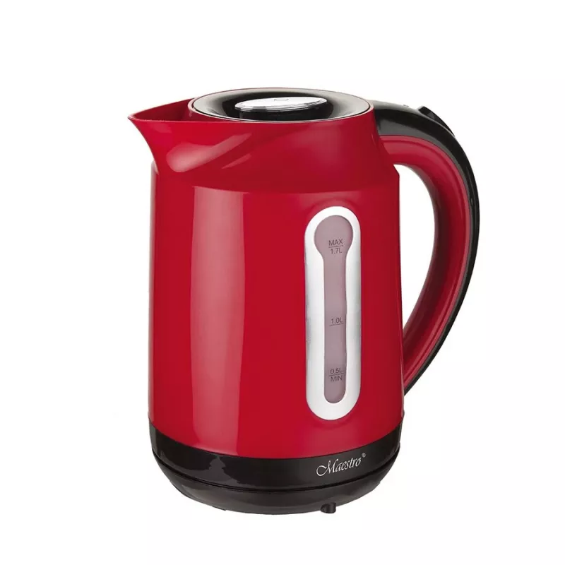 MAESTRO MR-041 (MR-041-Rot) chaleira 1,7 l 2000 W preto, vermelho