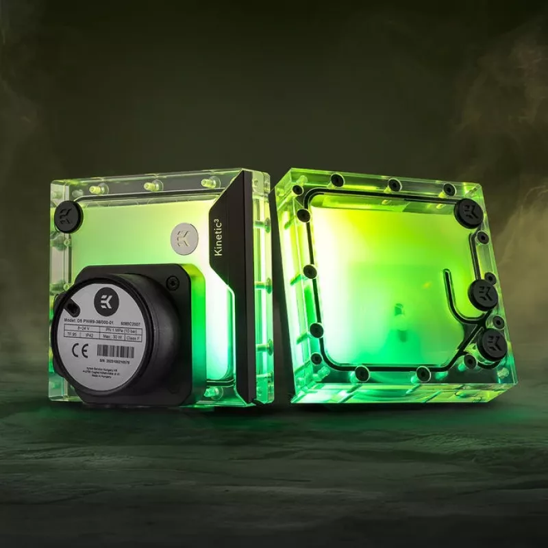 Combo de bomba e reservatório ek water blocks EK-Quantum Kinetic3 FLT D5 PWM 120mm D-RGB