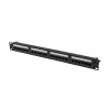 Patch panel 1U LANBERG PPUA-1024-B, 24 portas, Cat6a, U/UTP, rack 1U, profundidade 102 mm, metal, preto