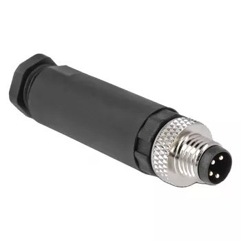 Conector DeLOCK M8 codificação A 4 pinos macho ligação por parafuso preto