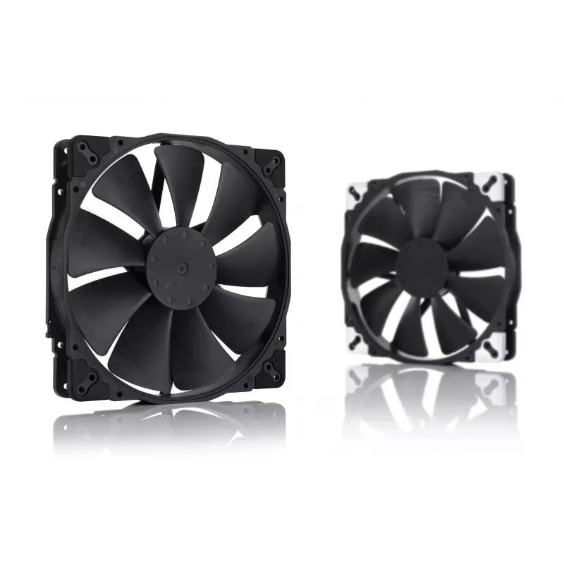 Noctua NF-A20 PWM chromax.black.swap ventoinha de caixa, 200 mm, 350–800 rpm, 18,1 dB, rolamento SSO2, preto
