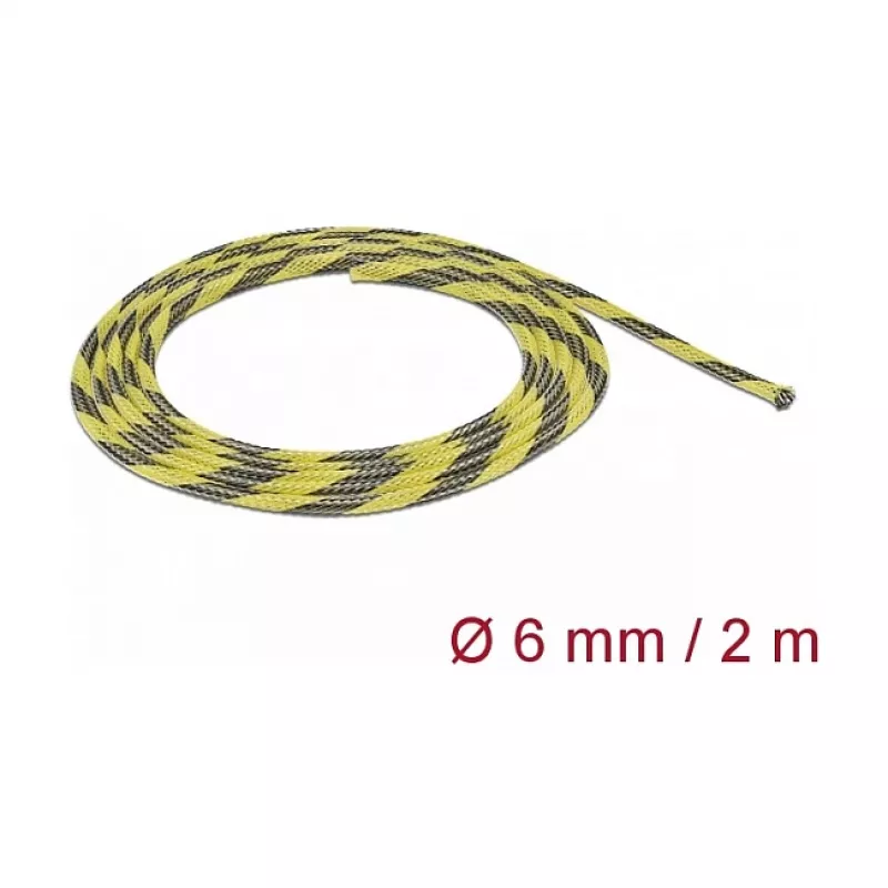 Bainha para cabos DeLOCK 20737 preto amarelo