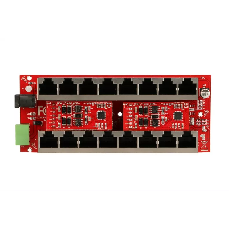 Injetor PoE Gigabit Extralink 8 portas ativo, 8 portas Gigabit 802.3at/af, Mode A