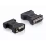 Delock - Adaptador VGA - DVI-I (F) para HD-15 (VGA) (M) - parafusos serrilhados (65017)