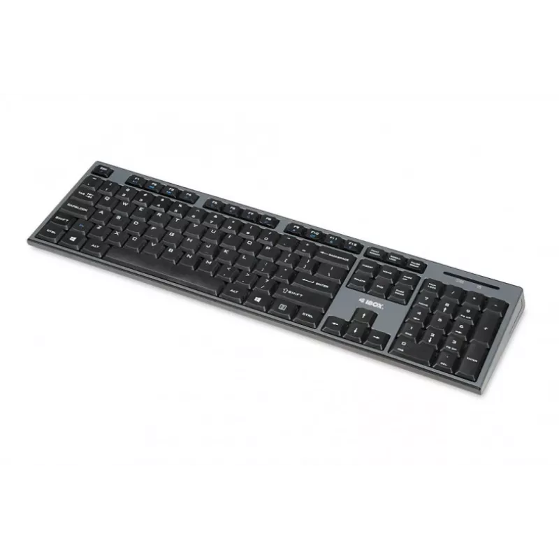 IBOX Desktop Kit Pro conjunto de teclado e rato sem fios, QWERTY tamanho completo 104 teclas, 2,4 GHz, 1200 DPI, preto