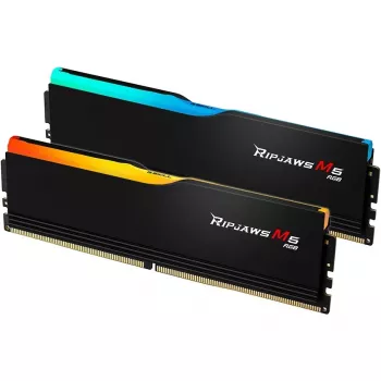 DIMM 32 GB DDR5-6000 (2x 16 GB) Dual-Kit, memória RAM preta, F5-6000J3636F16GX2-RM5RK, Ripjaws M5 RGB, INTEL XMP