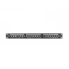 Patch panel 1U LANBERG PPS5-1024-B — 24 portas RJ-45 Cat5, metal, preto, montagem em rack