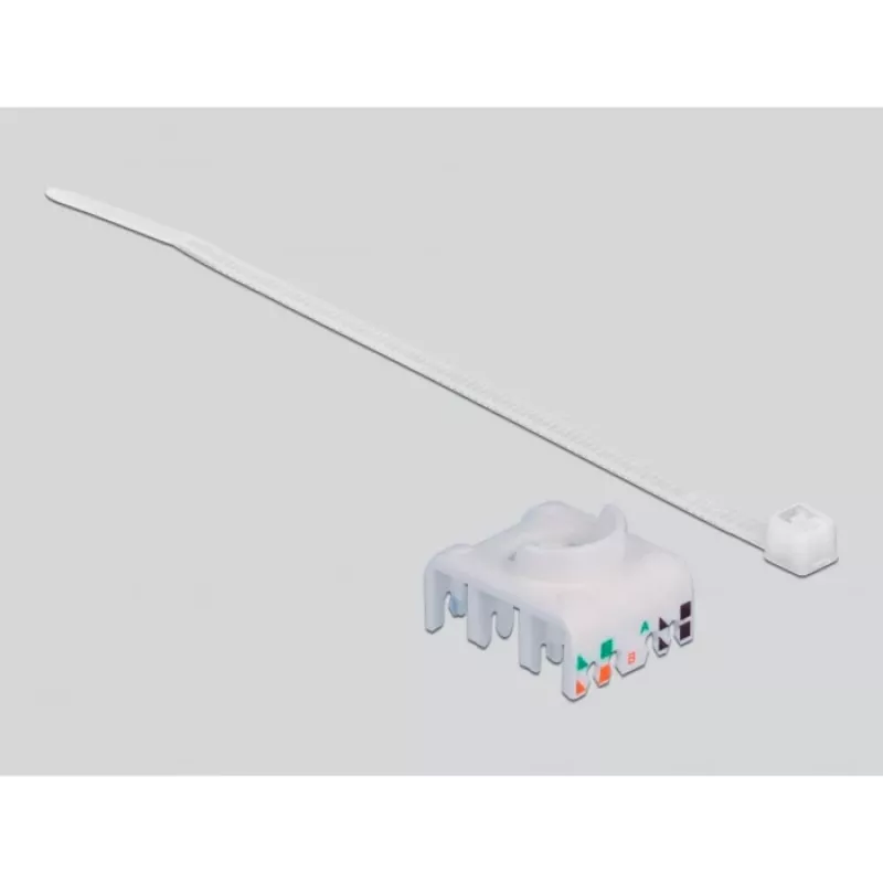 Delock - adaptador modular - montável em calha DIN - CAT 6a - STP - cinzento - 1 conexão (86014)