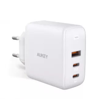 Carregador de parede ultrarrápido AUKEY PA-B6S branco Omni a Mix GaN