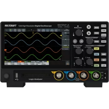 Voltcraft DOV1254F LA osciloscópio digital 125 MHz 4 canais 1,25 GSa/s 100 Mpts 12 bits (VC-16753935)
