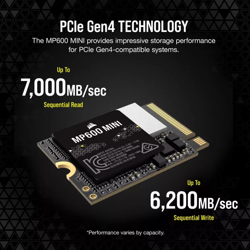 Corsair MP600 Mini - SSD - 2 TB - interno - M.2 2230 - PCIe 4.0 x4 (NVMe)
