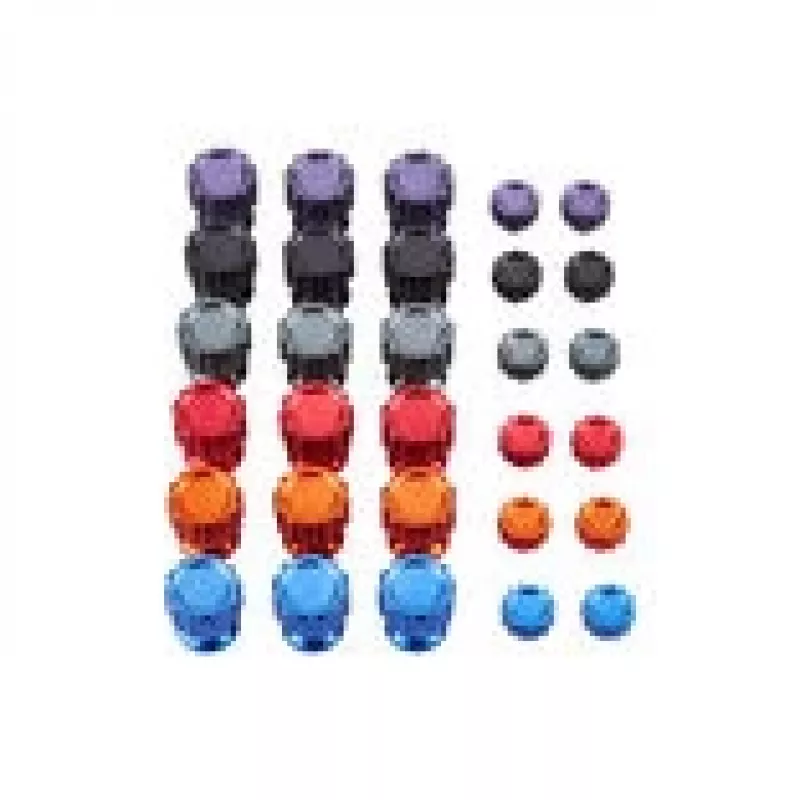 Conjunto de teclas coloridas em alumínio Asetek para controlador Asetek – conjunto de 6 cores