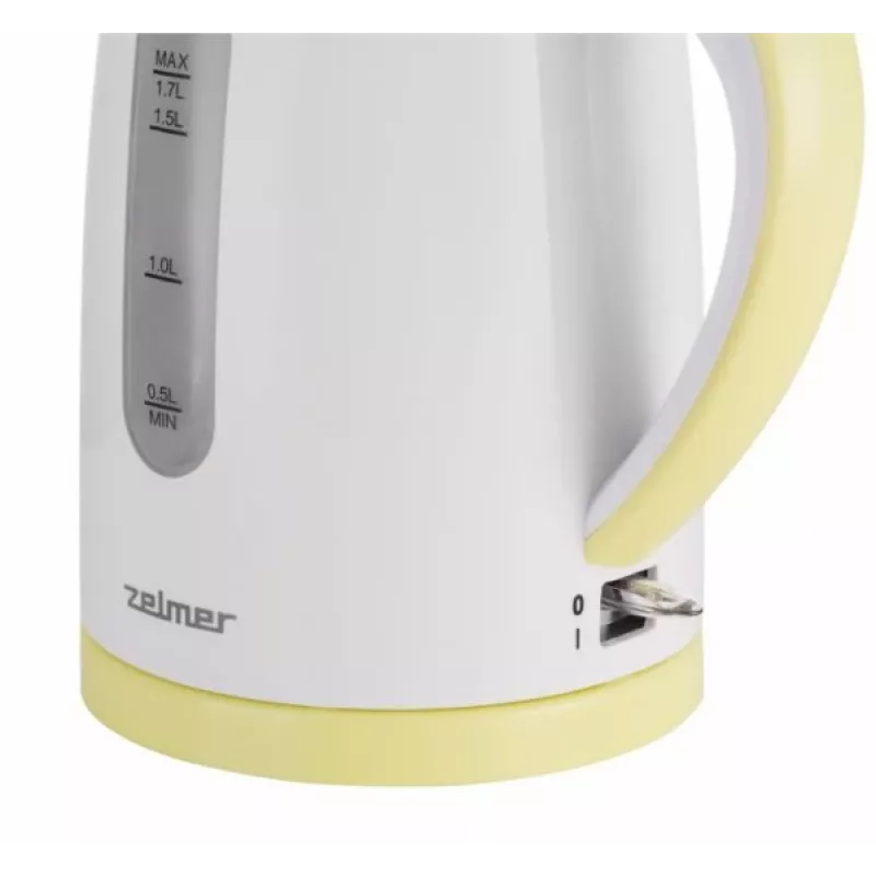 Chaleira Zelmer 1,7 L 2200 W branco amarelo
