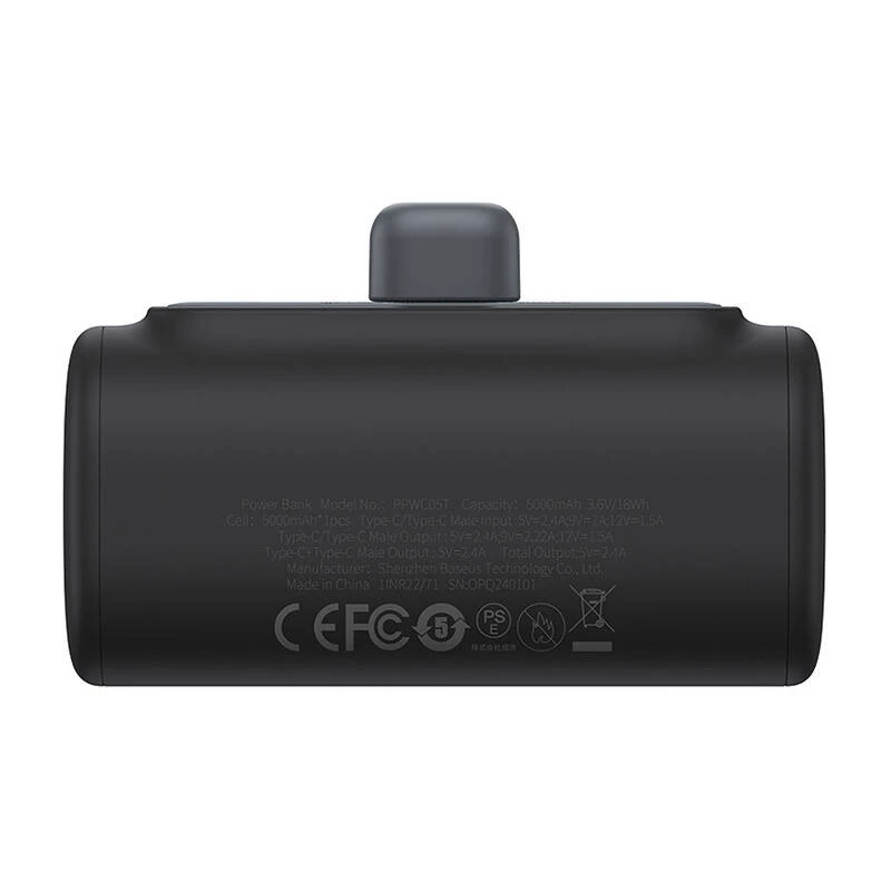 Powerbank Baseus Compact P10068306113-00 de iões de lítio 5000 mAh preto