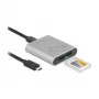 Leitor de cartões DeLOCK 91751 USB 3.2 Gen 1 Type-C prateado