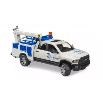 Carro Dodge RAM 2500 serviço com luz rotativa e grua BRUDER 02509