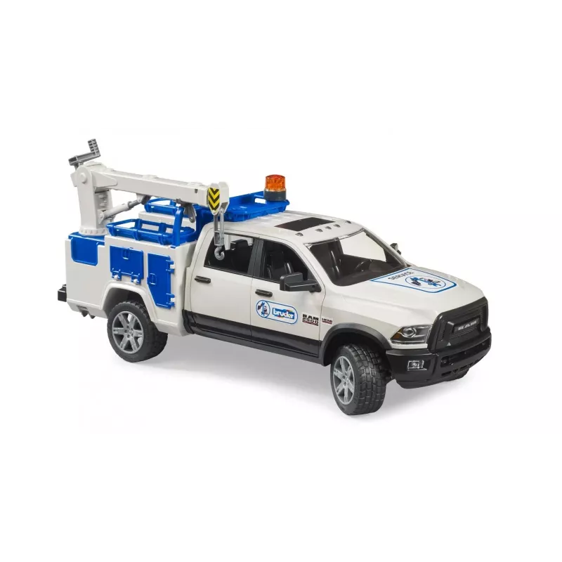 Carro Dodge RAM 2500 serviço com luz rotativa e grua BRUDER 02509