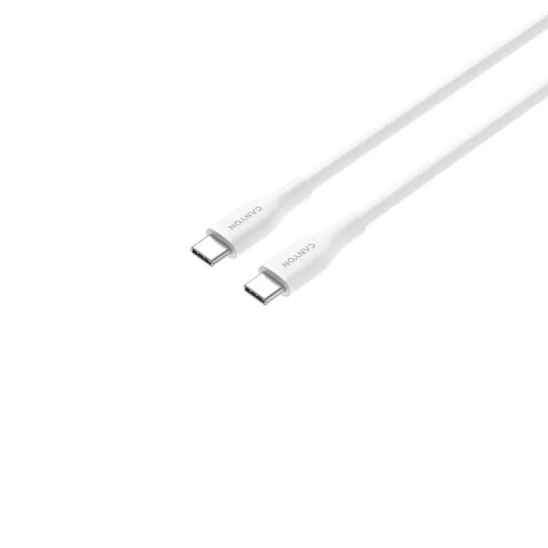 Cabo CANYON CC60SC10 C-C 60W 1m silicone branco