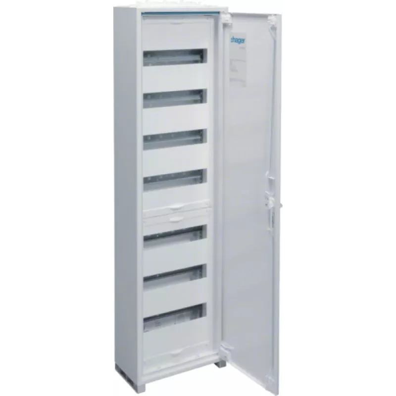 Hager FWB71S. Tipo: bastidor autónomo, Cor do produto: branco, Código de proteção internacional (IP): IP44. Largura: 300 mm, Profundidade: 161 mm, Altura: 1100 mm (