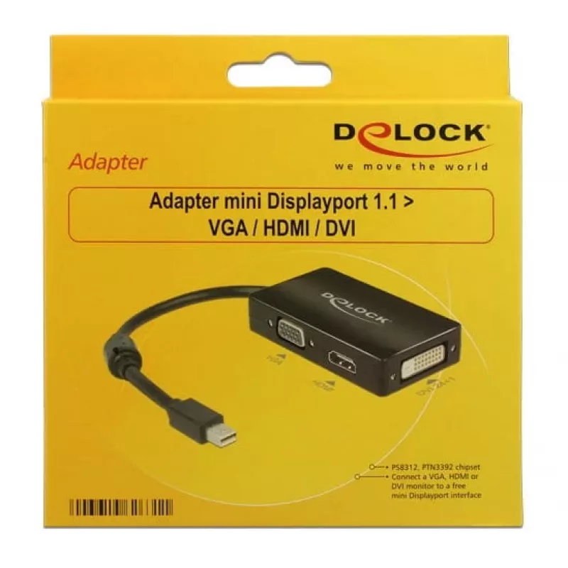 Cabo DeLOCK 0,16 m Mini DisplayPort/VGA + HDMI + DVI