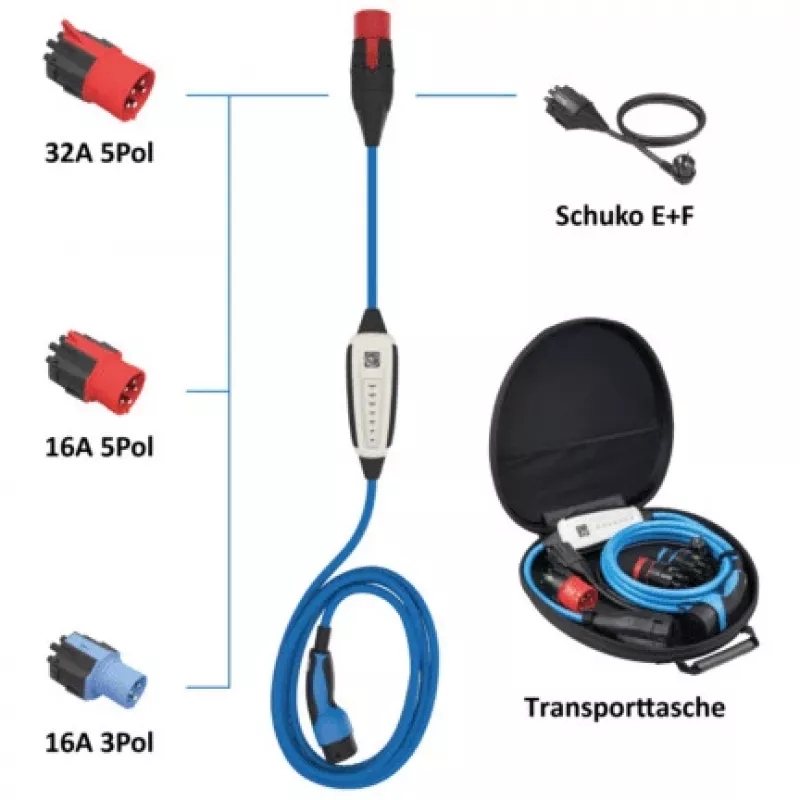 Carregador de bateria para veículo NRGkick 12601001 22 kW 32 A Type 2