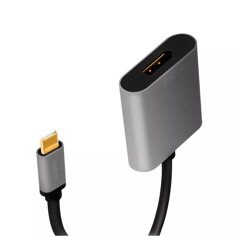 LogiLink CUA0102 cabo USB 3.2 Gen1 Type-C para DisplayPort 0,15 m preto