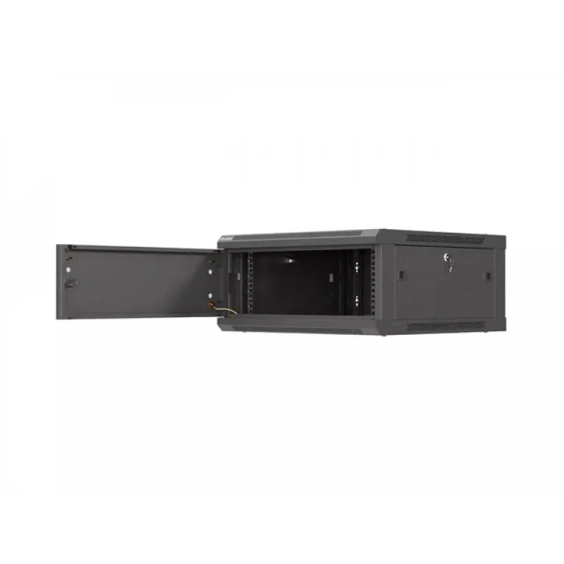 Armário de rede 19 polegadas para montagem na parede LANBERG 4U 600×600 mm, preto