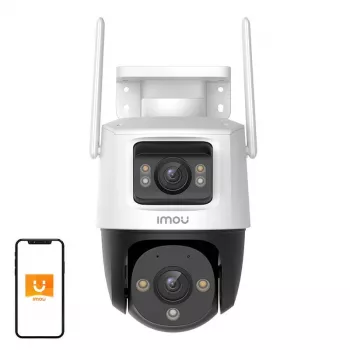 Câmara de vigilância IP Imou Cruiser Dual Turret exterior 2304 x 1296 píxeis montagem no teto