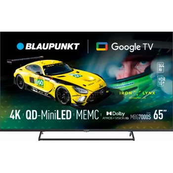 Televisor BLAUPUNKT 65MBG7000S 65 polegadas Mini LED Smart TV Google TV preto, classe energética G