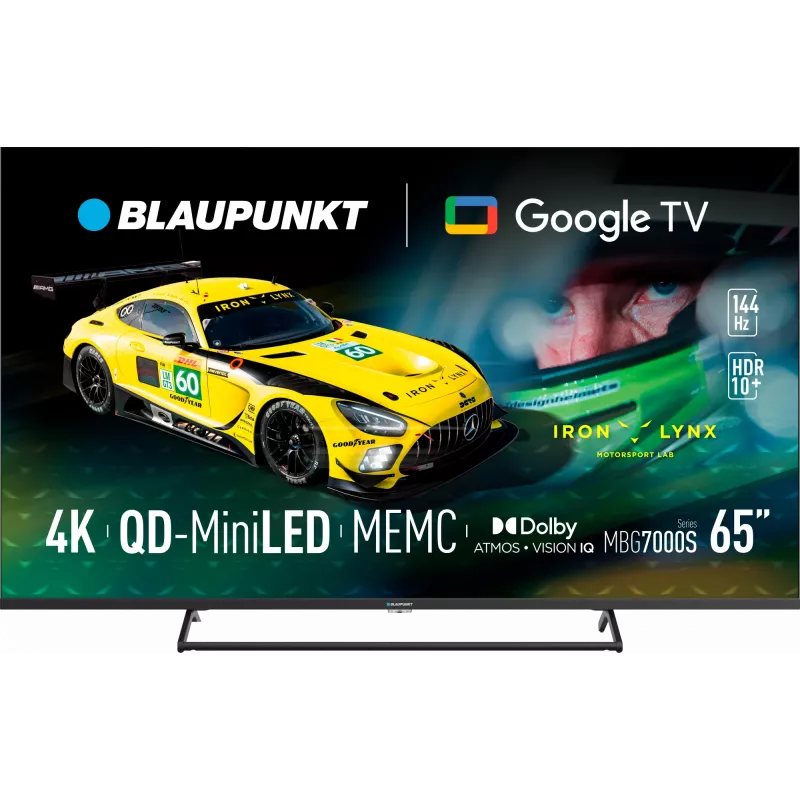 Televisor BLAUPUNKT 65MBG7000S 65 polegadas Mini LED Smart TV Google TV preto, classe energética G