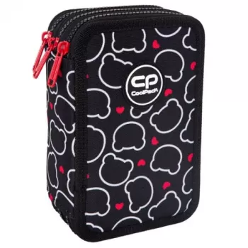 Estojo Cool pack Jumper 3 — organizador de material escolar de três andares com design de urso, tecido resistente