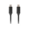Cabo USB-C para USB-C LANBERG CA-CMCM-32CU-0010-BK — USB 3.2 Gen 2, 1 m, preto, 100 W de carregamento, vídeo 4K