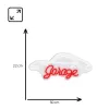 Luz néon decorativa MANTA SNL95WH branco-vermelho — iluminação bicolor em estilo néon