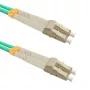 Qoltec - Cabo de patch - LC/UPC Multimode (M) para LC/UPC Multimode (M) - 1 m - Fibra ótica - Duplex - 50/125 micrómetros - OM3 - isento de halogéneos