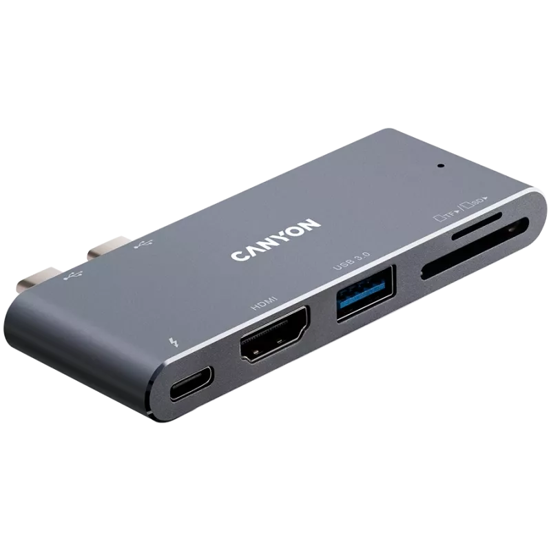 Hub CANYON DS-5 5 em 1 Thunderbolt 3 4K cinzento-espacial