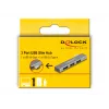 Hub USB DeLOCK 3 portas fino USB Type-C 10 Gbps 2 x USB 2.0