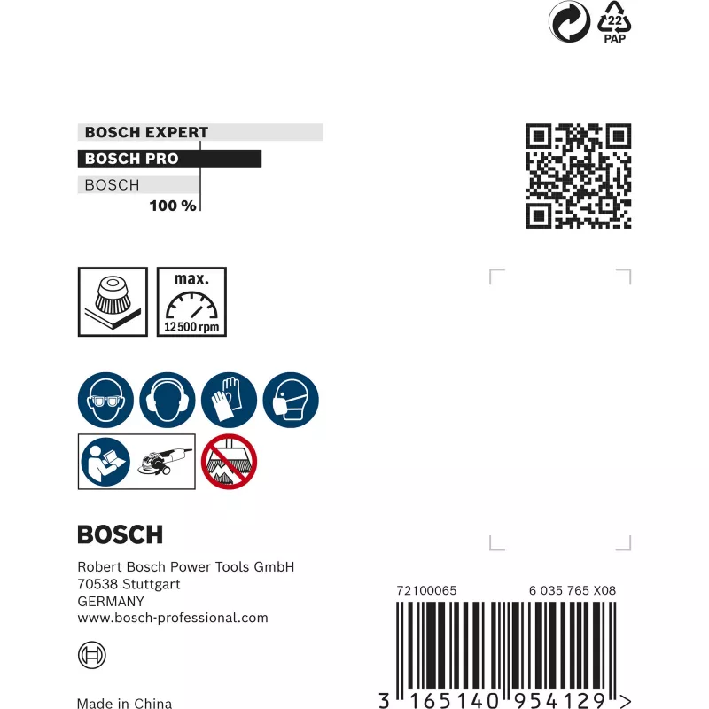 Acessório para rebarbadora Bosch 2 608 620 726 escova de tacho