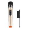 Microfone dinâmico sem fios UHF PU628J com ecrã LED (dourado)