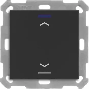 MDT BE-TAL55T106.A1 Botão KNX Light 55 1f RGBW sensor de temperatura preto mate controlo de estores 1 (BE-TAL55T106.A1)