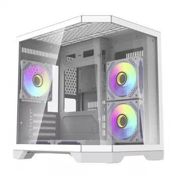 Caixa de computador Darflash FT350 + 5 ventoinhas aRGB (branco)