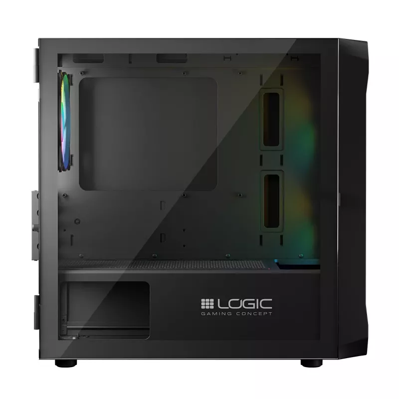 Caixa de computador Logic Concept Portos Mini ARGB Micro ATX preto