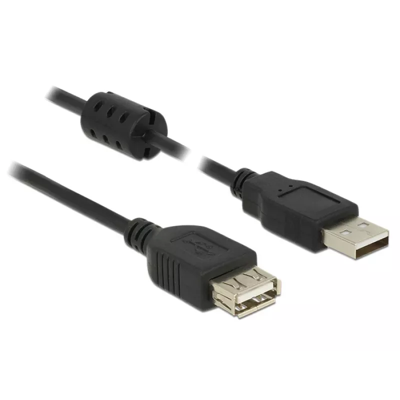 Cabo de extensão DELOCK USB 2.0 Type-A macho > USB 2.0 Type-A fêmea 0,5 m preto