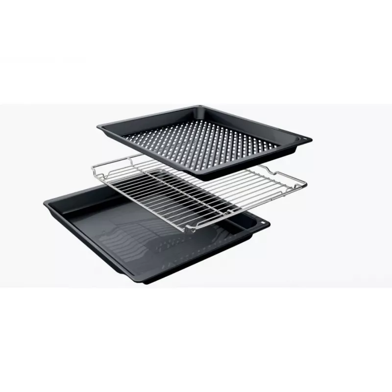 Forno elétrico de encastrar Bosch HBG537FB4 com capacidade de 71 L, ar quente 4D, EcoClean, grelhador, termómetro